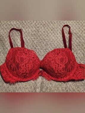 Victoria's Secret Red Lace Push-Up Bra